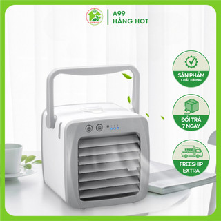 Quạt hơi nước để bàn A99 dung tích 750ml, Quạt điều hòa hơi nước mini làm mát suốt 8 giờ