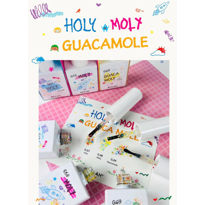 Sơn gel Bevlah Hàn quốc set Holy&Moly&Guacamole