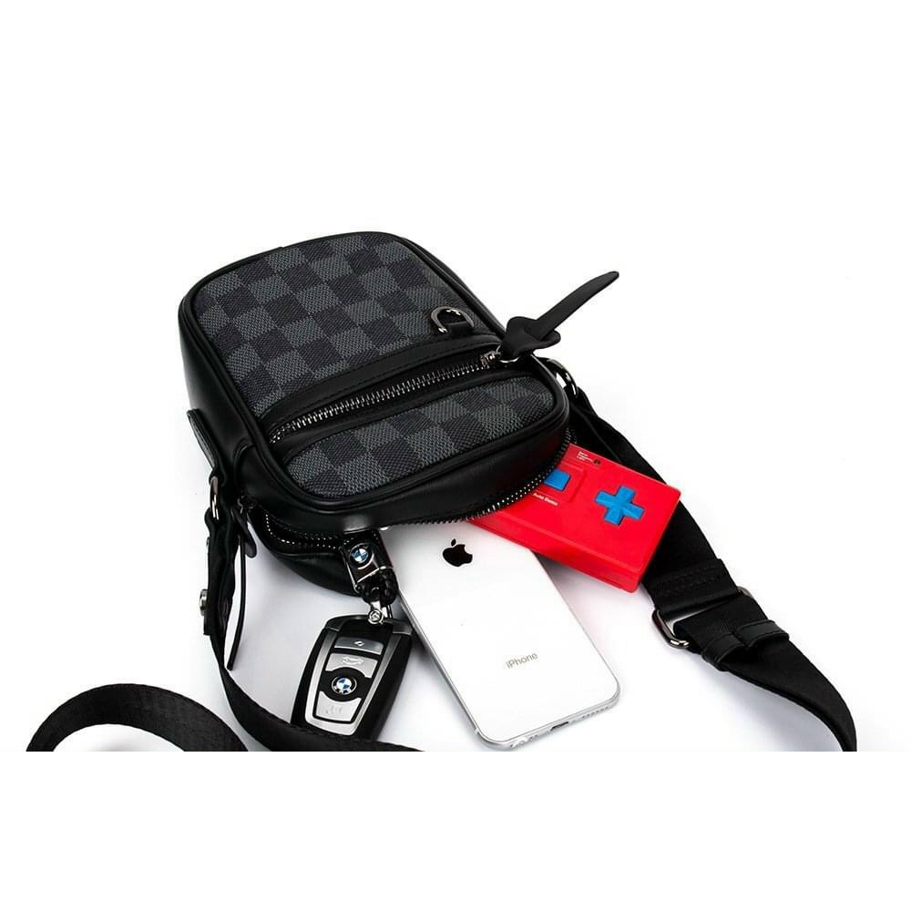 Túi Đeo Chéo Thời Trang Nam Cao Cấp Mẫu Caro Hottrend 2023