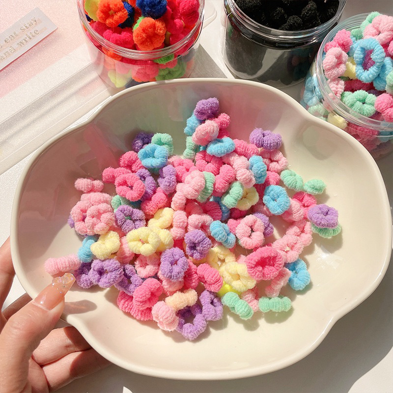 Dây thun cột tóc size nhỏ nhiều màu dễ thương cho bé gái