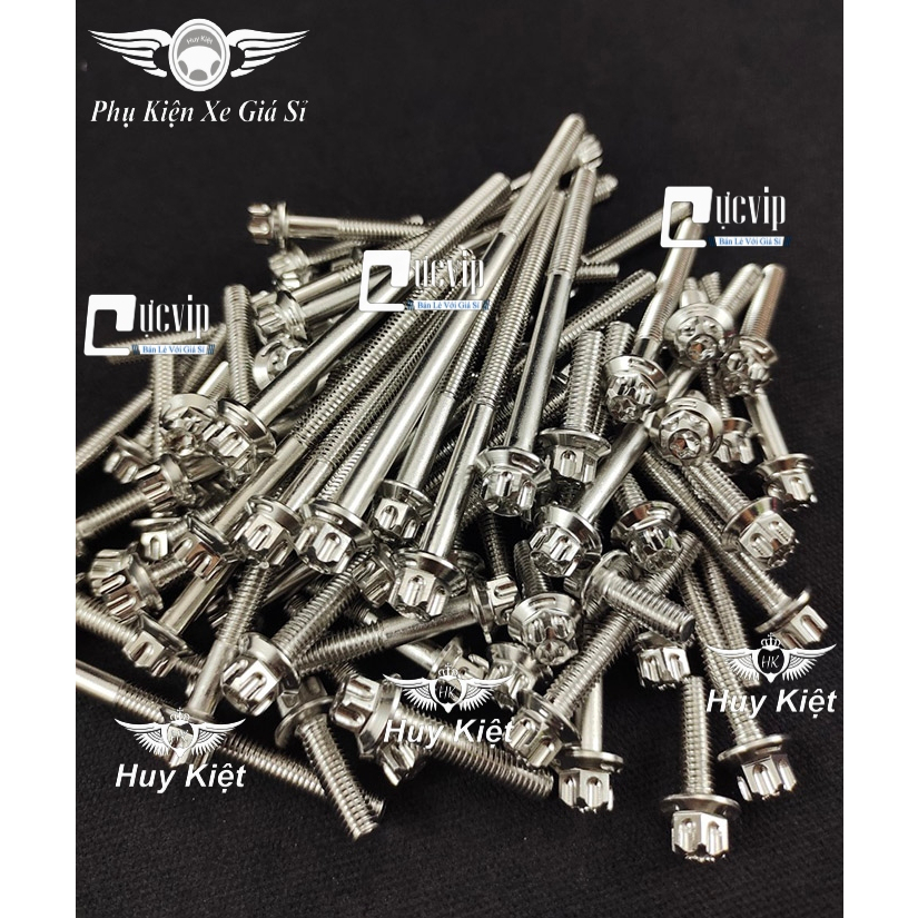 Ốc 6 Ly Salaya Kiễu M3 Inox 304 Chiều Dài Đầy Đủ Các Size (Giá 1 Ốc) VM