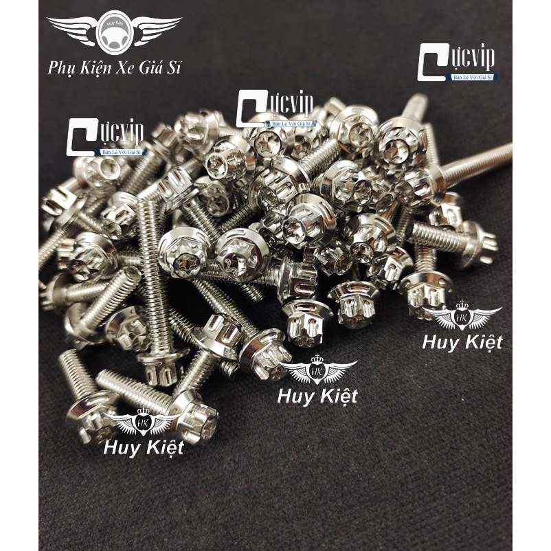 Ốc 6 Ly Salaya Kiễu M3 Inox 304 Chiều Dài Đầy Đủ Các Size (Giá 1 Ốc) VM