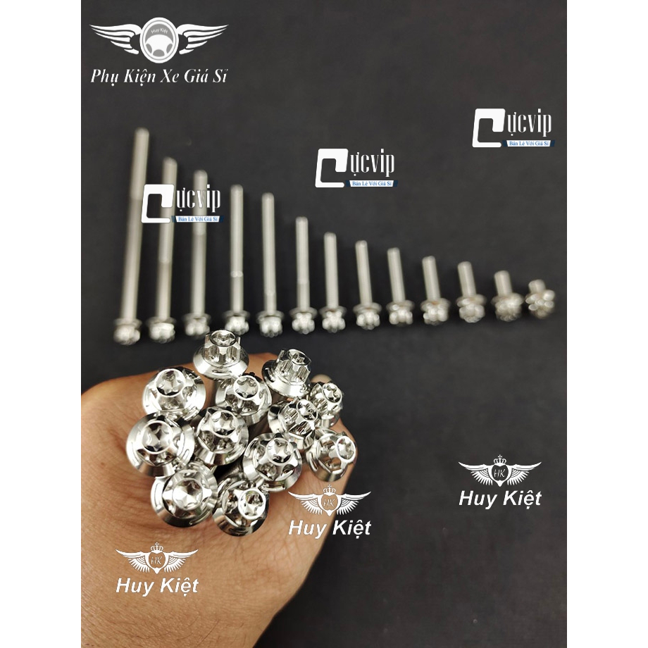 Ốc 6 Ly Salaya Kiễu M3 Inox 304 Chiều Dài Đầy Đủ Các Size (Giá 1 Ốc) VM