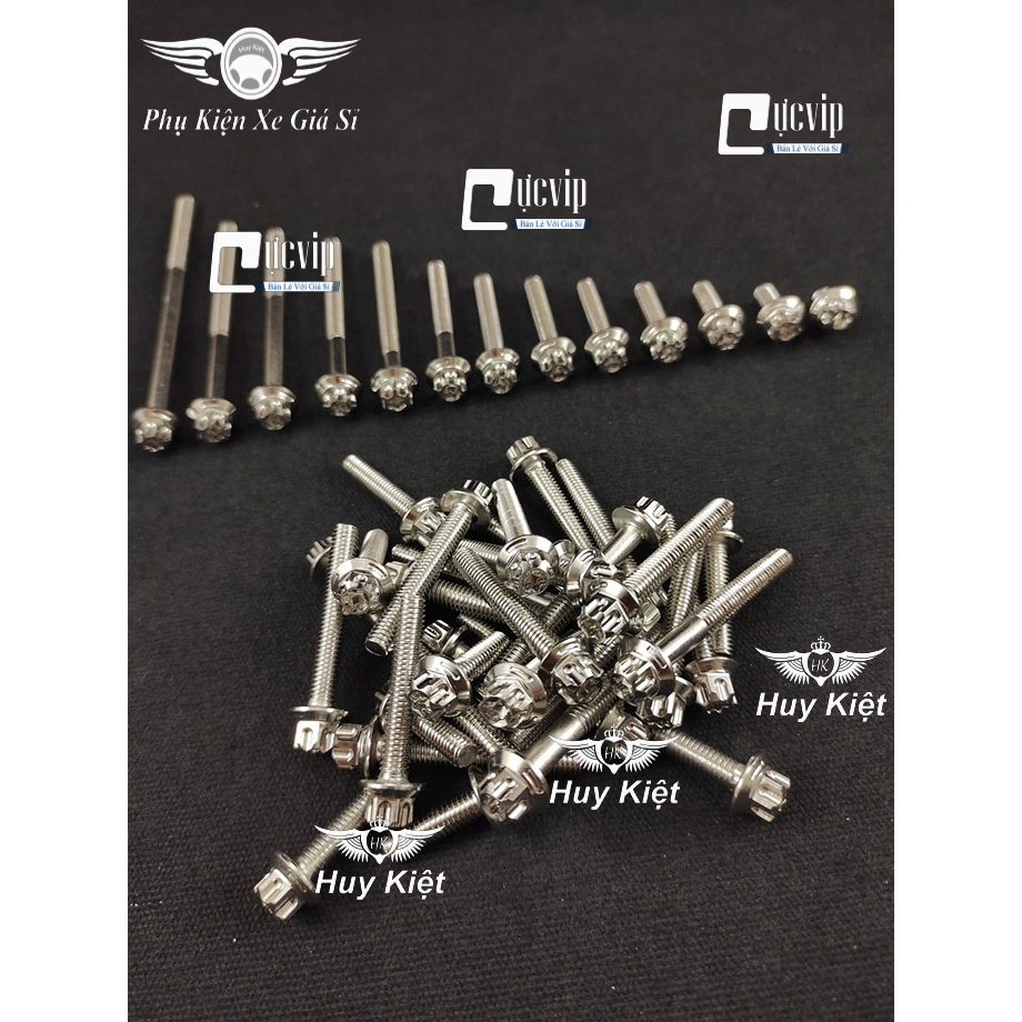 Ốc 6 Ly Salaya Kiễu M3 Inox 304 Chiều Dài Đầy Đủ Các Size (Giá 1 Ốc) VM