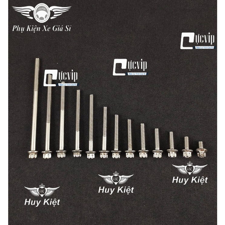 Ốc 6 Ly Salaya Kiễu M3 Inox 304 Chiều Dài Đầy Đủ Các Size (Giá 1 Ốc) VM