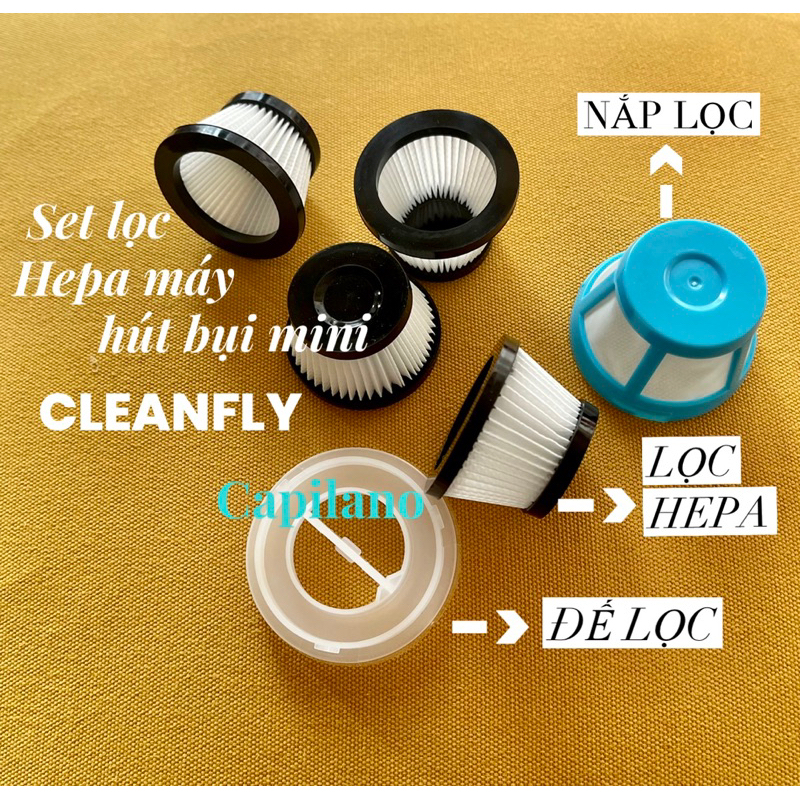Lọc HEPA máy hút bụi mini ôtô không dây CLEANFLY
