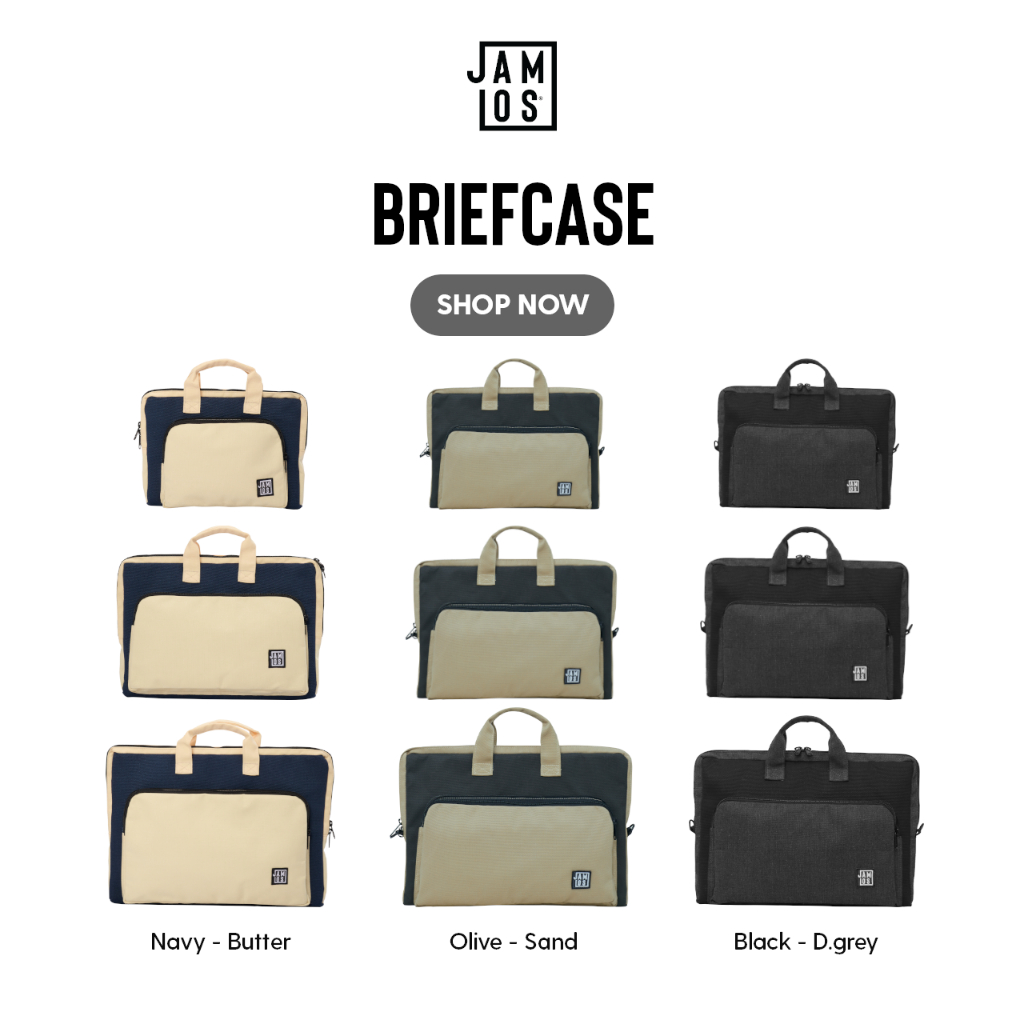 Jamlos Briefcase - Túi chống sốc Laptop/ iPad 11inch 13inch 15inch xách tay đeo chéo vải canvas thời trang đi học đi làm