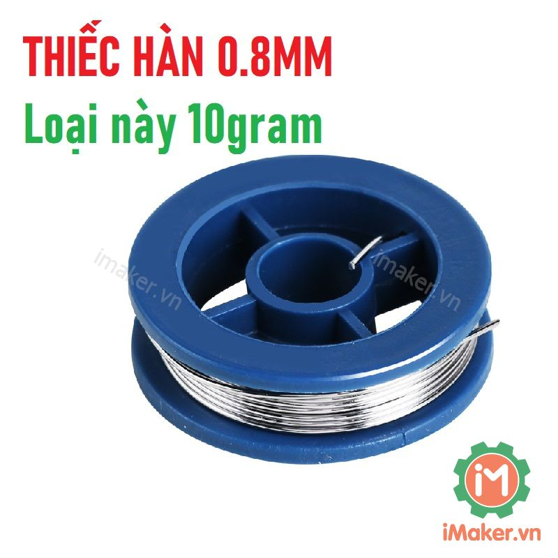 Cuộn thiếc hàn, chì hàn Cao Cấp iMaker 0.8mm thông dụng tiện dùng 10/ 30/ 50/ 100 Gram