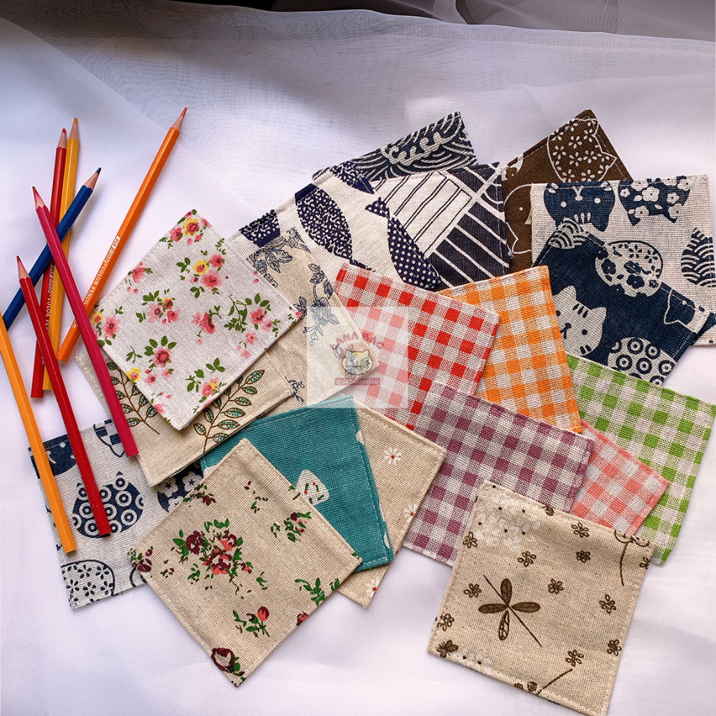 Lót ly Vải Lanh Vintage Nhiều Mẫu Làm Phụ Kiện Chụp Ảnh, Decor Trang Trí Nhà Cửa