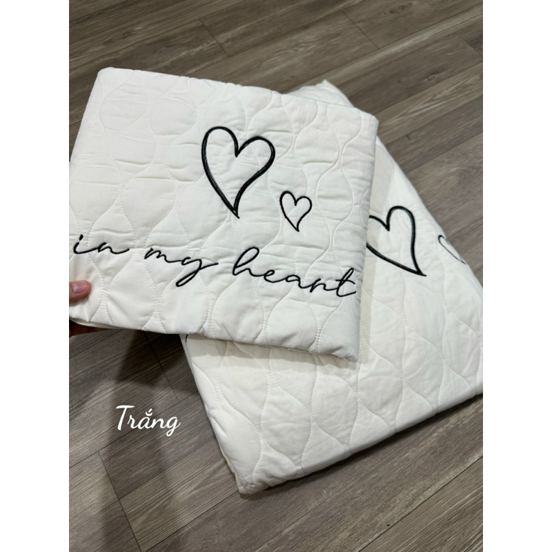 Set ga gối quilting IGUN BEDDING viền bèo sang chảnh chất cotton mềm mịn mát lạnh cho mùa hè