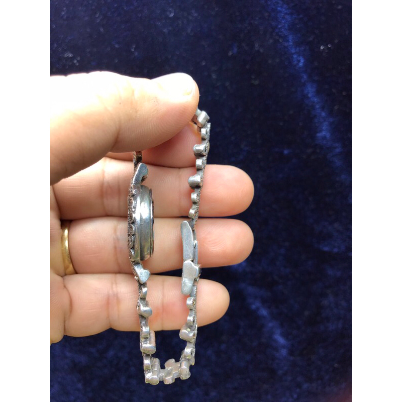 💝Đồng hồ Si Nữ Bạc Đúc 925, dạng lắc Bạc Thái dây đính đá Nhật🇯🇵. Hàng đã qua sử dụng