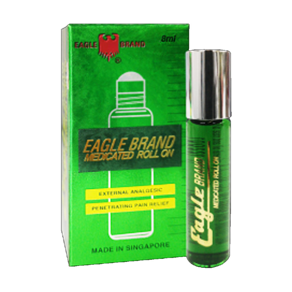 Dầu Gió Xanh Con Ó Dạng Lăn EAGLE BRAND Mỹ 8ML - Hàng Chính