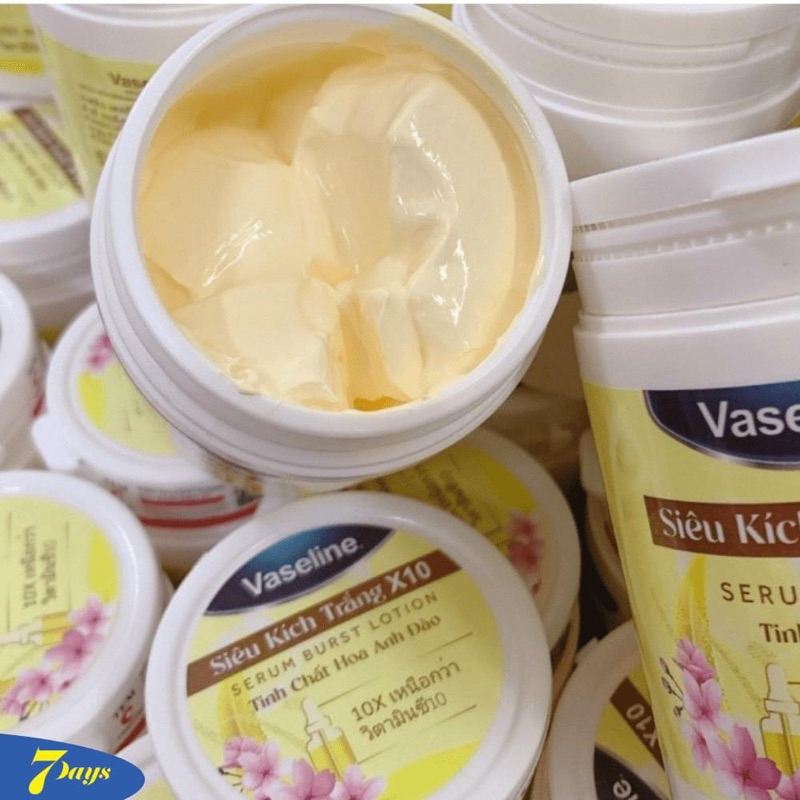 KEM KÍCH TRẮNG BODY Vaseline x10 hũ 250gr LS