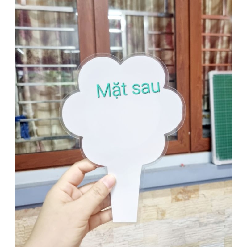 💥Thẻ Hoa cầm tay ghi đáp án 1 mặt ABCD ĐS, Số,  Dấu...