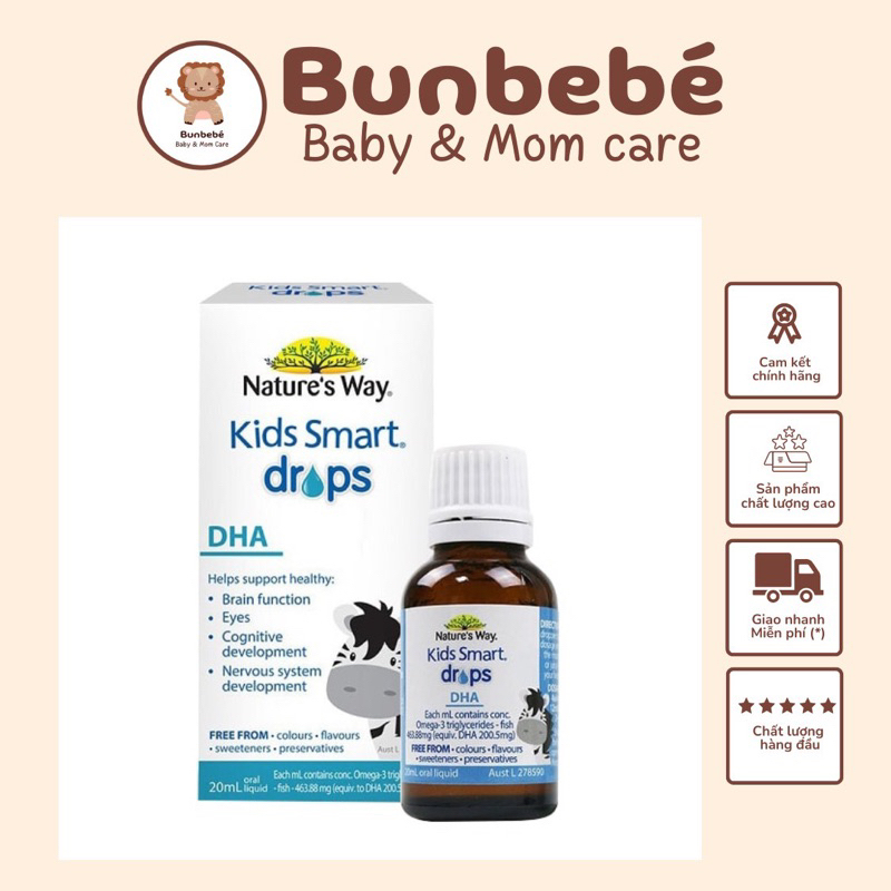DHA Kids Smart Drop dùng cho trẻ từ sơ sinh