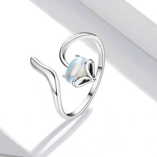 Nhẫn bạc hồ ly freesize has - hn97