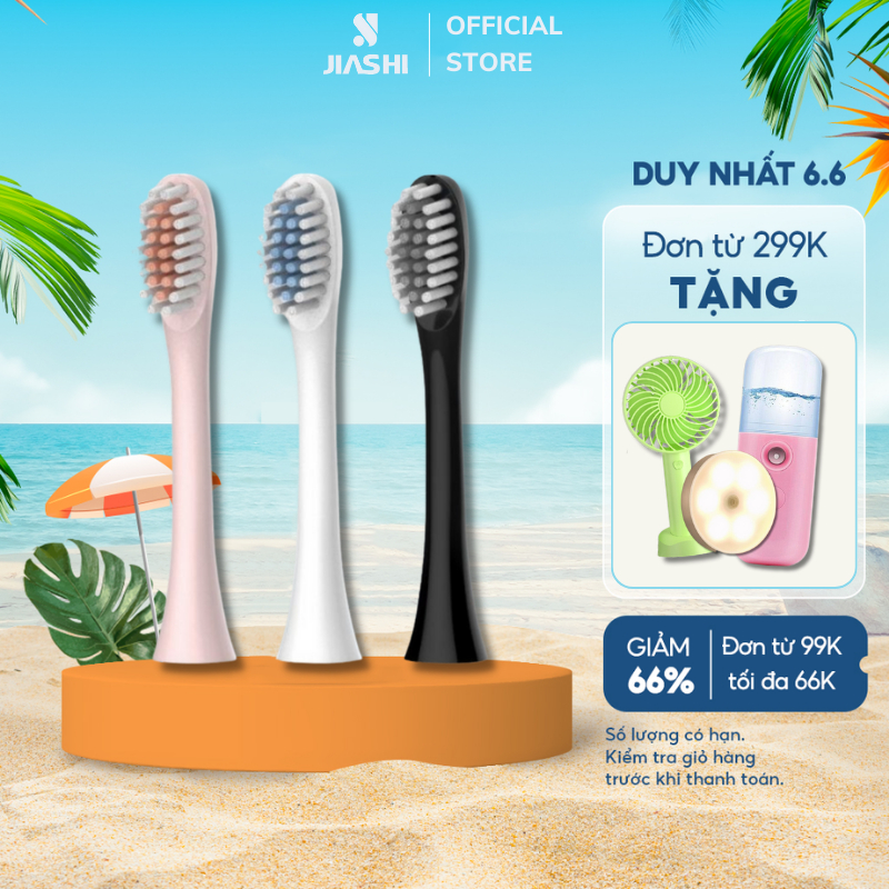 Đầu bàn chải điện đánh răng Sonic X-3 đầu tròn chống thấm lông lụa Dupont mềm mại DBC01 | BigBuy360 - bigbuy360.vn