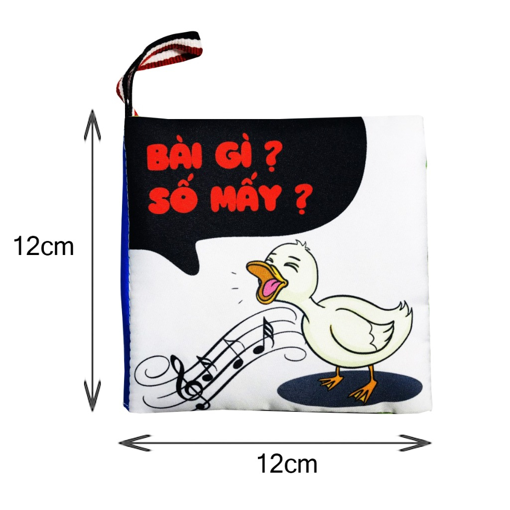 Sách vải PiPoVietnam Kích Thích Thị Giác Cho Bé Học Theo Bài Hát - Bài gì số mấy