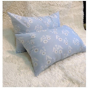 Ruột gối đầu, ruột gối nằm 45cmx65cm lõi bông gòn hoa trà nhí có khóa kéo cao cấp