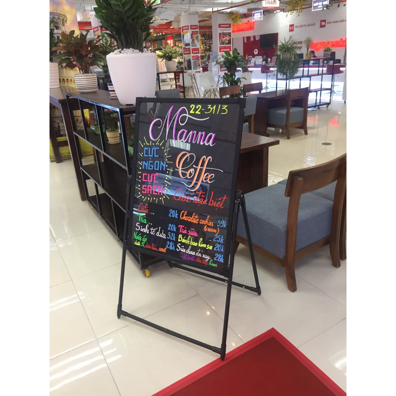 Bảng Led Huỳnh Quang, Bảng Viết Dạ Quang QUANG LED Kích Thước 60x80cm