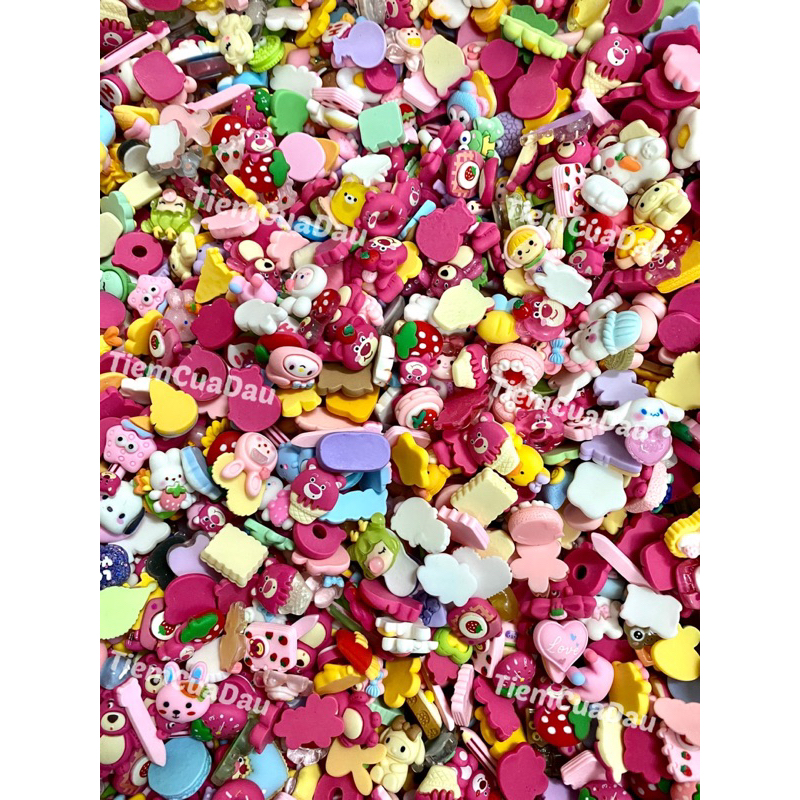 Set Quà Nguyên Liệu Tự Làm Kẹp Tóc Handmade Dễ Thương 6 Sticker