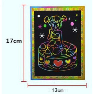 Tranh cạo ma thuật 2 mặt kích thước 19x26cm
