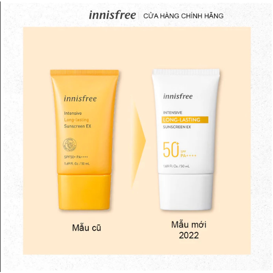 Kem chống Nắng Innisfree Long lasting SPF50+++ 50ml