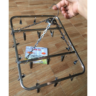 Móc chùm inox 20 kẹp