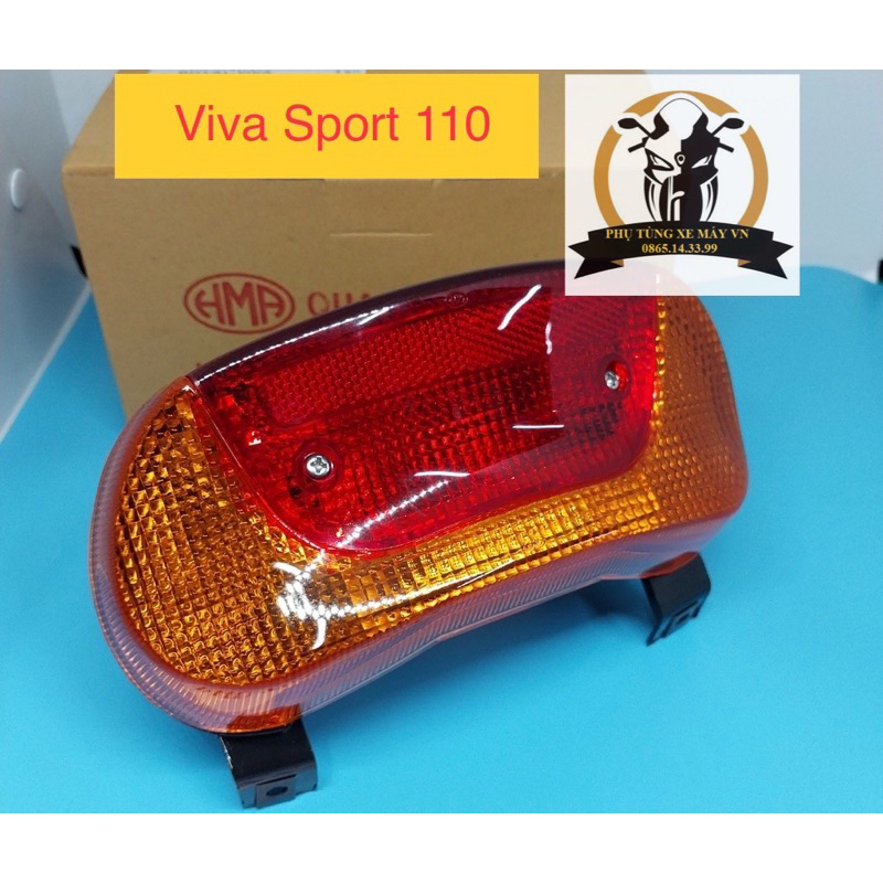 Đèn hậu ( bộ đèn sau, đèn lái ) Su Viva, Sport 110 xi nhan vàng HMA nhập khẩu Thái Lan