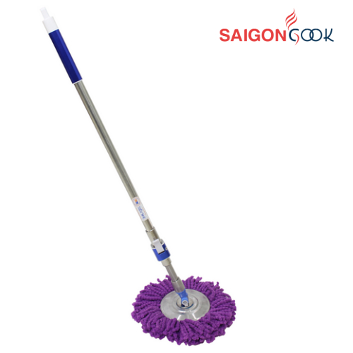 Cây lau nhà T09 PLUS Saigoncook, chất liệu inox cao cấp, dùng được với tất cả các bộ lau nhà xoay 360 độ