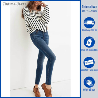 Quần Jean nữ skinny lưng cao và co giãn, cắt lai
