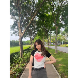 Áo croptop trái tim