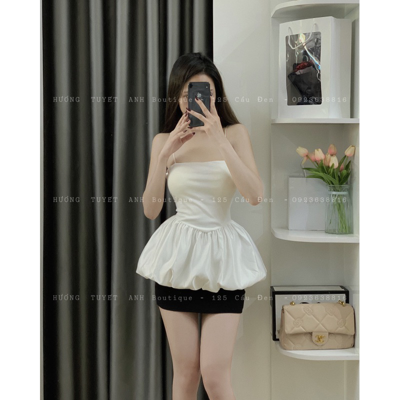 Áo cúp ngực bí phồng