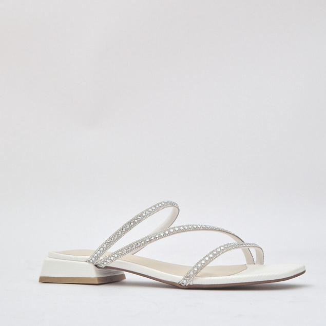 Guốc nữ cao 2 phân quai mảnh đính đá - The NySmile - MATIN