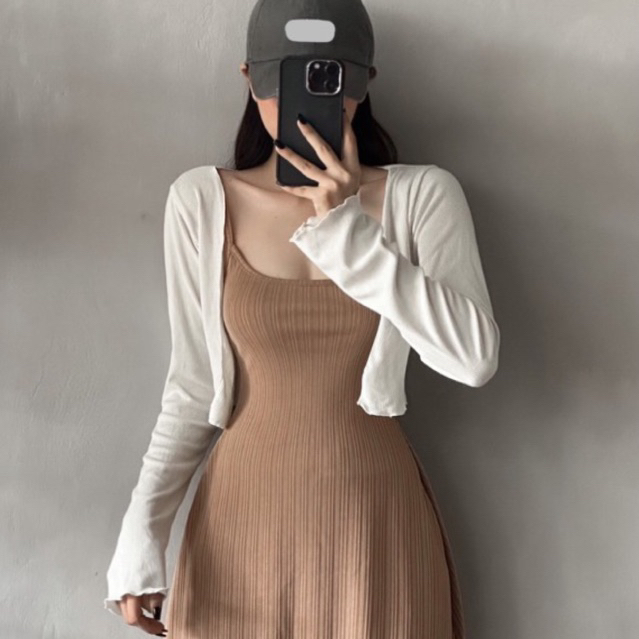 Áo khoác cardigan mỏng_Áo khoác nhẹ mặc ngoài váy áo hai dây- Chocomy Shop