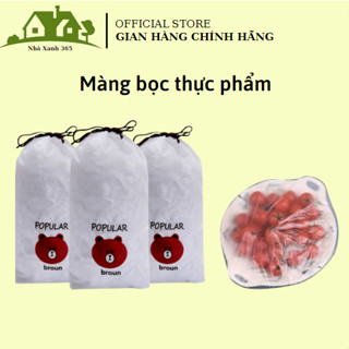 Màng bọc thực phẩm co giãn siêu dai có chun hình túi gấu set 100 chiếc
