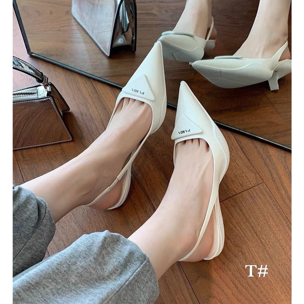 SANDAL PRADA GÓT NHÚ 3CM DA BÓNG