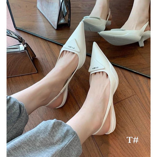 [TRANG MEEY] SANDAL PRADA GÓT NHÚ 3CM DA BÓNG