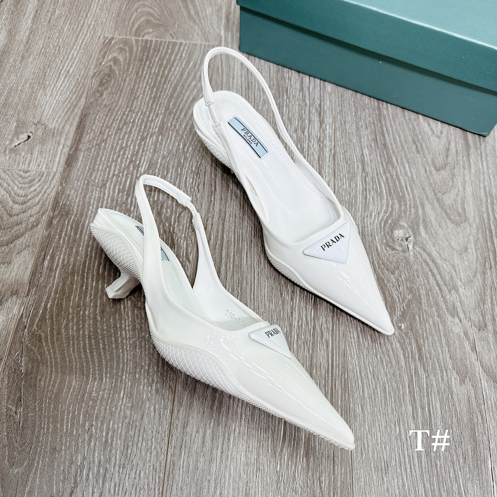SANDAL PRADA GÓT NHÚ 3CM DA BÓNG