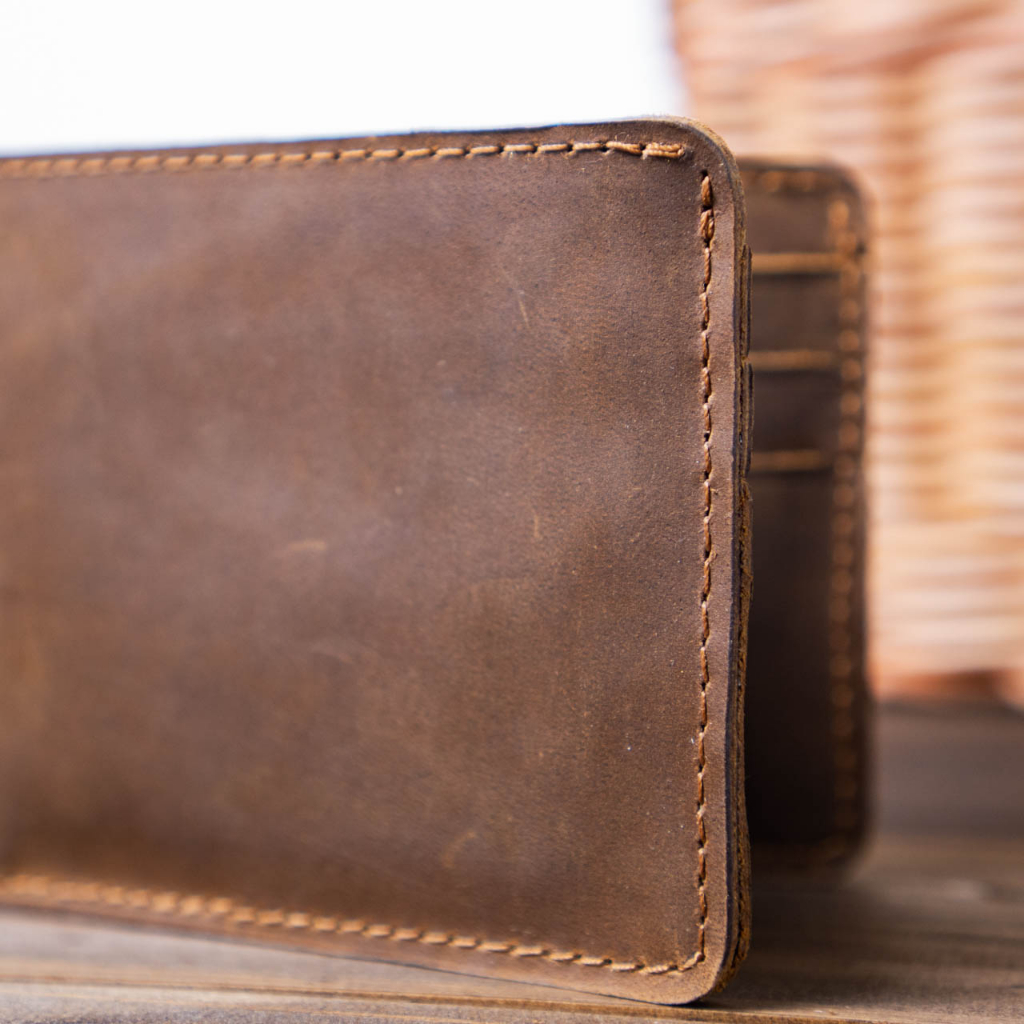 [FREESHIP] Ví da nam | Da bò sáp ngựa điên | Ví màu nâu bò