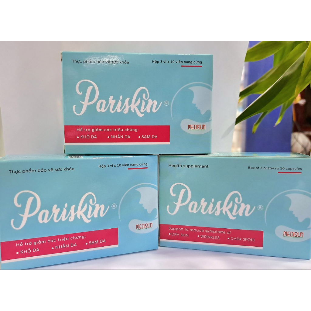 Viên uống Pariskin trắng da giảm sạm, nhăn da lọ 30 viên