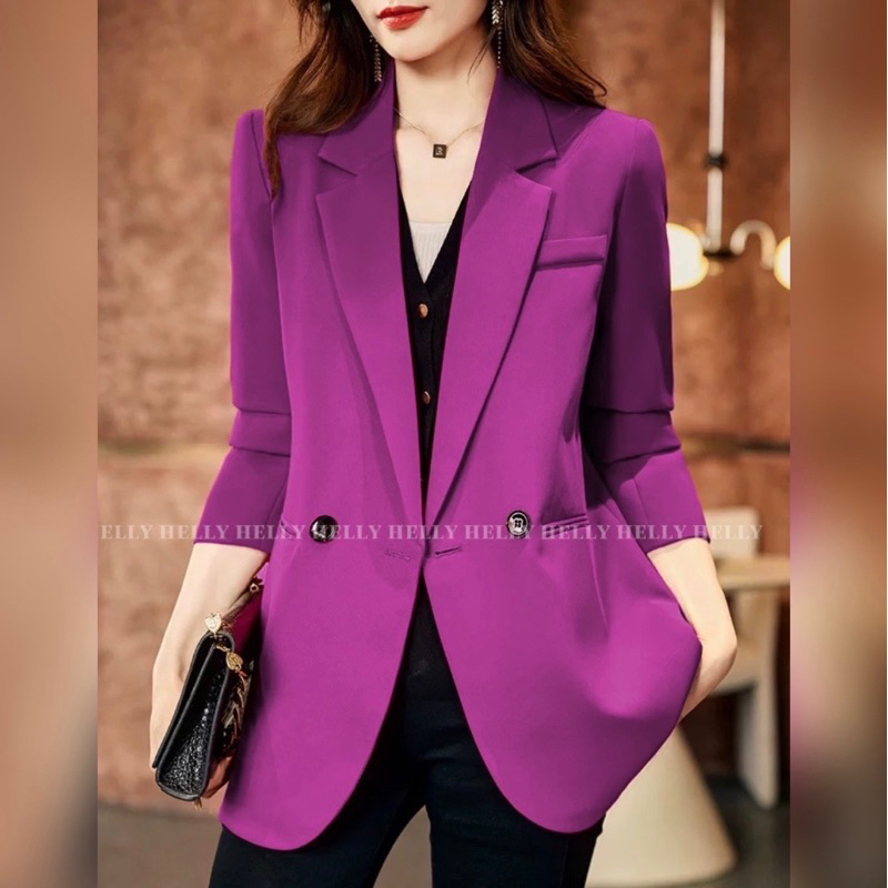 ÁO BLAZER NỮ HAI NÚT ĐÁNH EO NHẸ