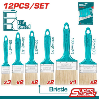 Bộ 12 cọ sơn 1inch 1.5inch 2inch 2.5inch 3inch 4inch total tht84501201