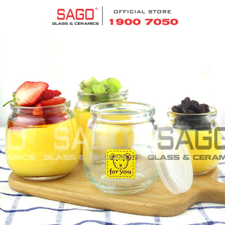 Hũ thuỷ tinh sữa chua Béo 100ml , 200ml Nắp Nhựa | Hũ sữa chua cao cấp , Tùy chọn Dung tích