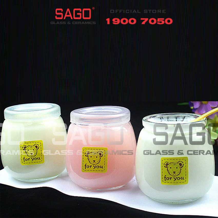 Hũ thuỷ tinh sữa chua Béo 100ml , 200ml Nắp Nhựa | Hũ sữa chua cao cấp , Tùy chọn Dung tích