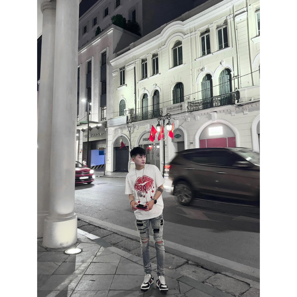 Áo Phông Nam Lauboutin In Hình Môi Kim Tuyến Siêu Đẹp - Áo Thun Louboutin Nam Nữ Chất Cotton Cao Cấp