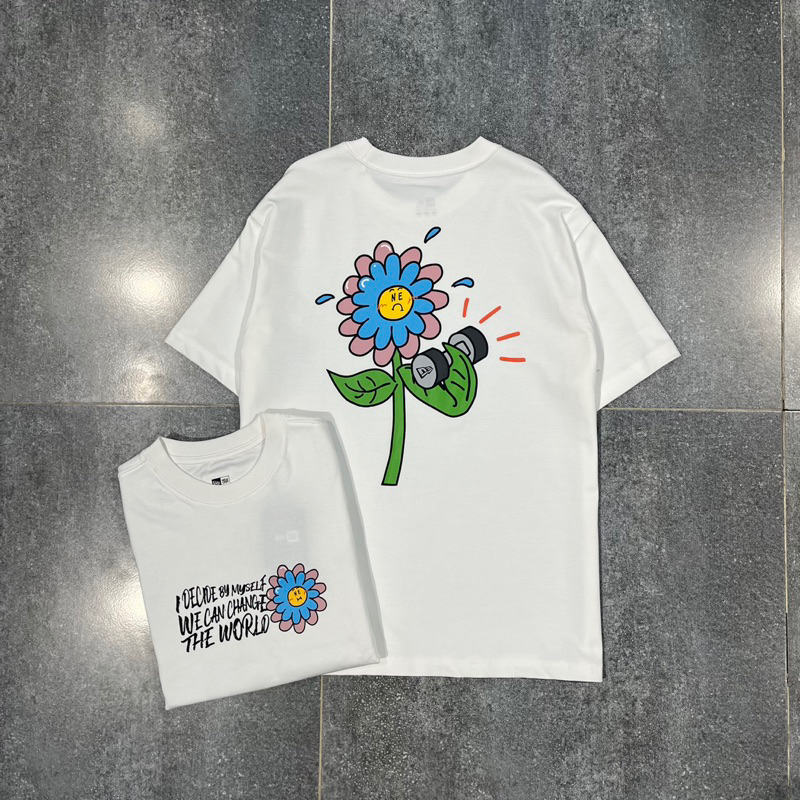 Áo Thun Chính Hãng New Era Yihua Ss2023 Collection Sunflower Shop Xám Store