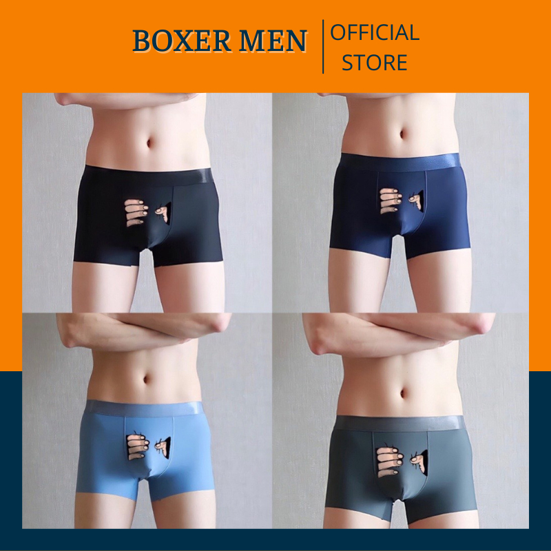 Quần sịp nam, quần lót đùi nam thun lạnh họa tiết bàn tay độc đáo lạ mắt dành tặng bạn trai