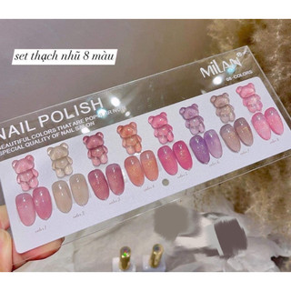 Sơn Thạch Nhũ Milan set 8chai (Tặng kèm bảng màu)