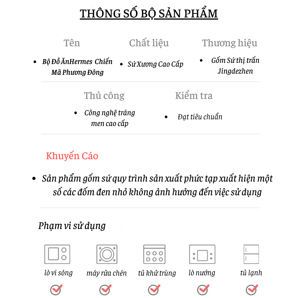 Bộ bát đĩa sứ xương Hermess 60 món, bộ chén đĩa sứ decor phong cách Phương Đông…